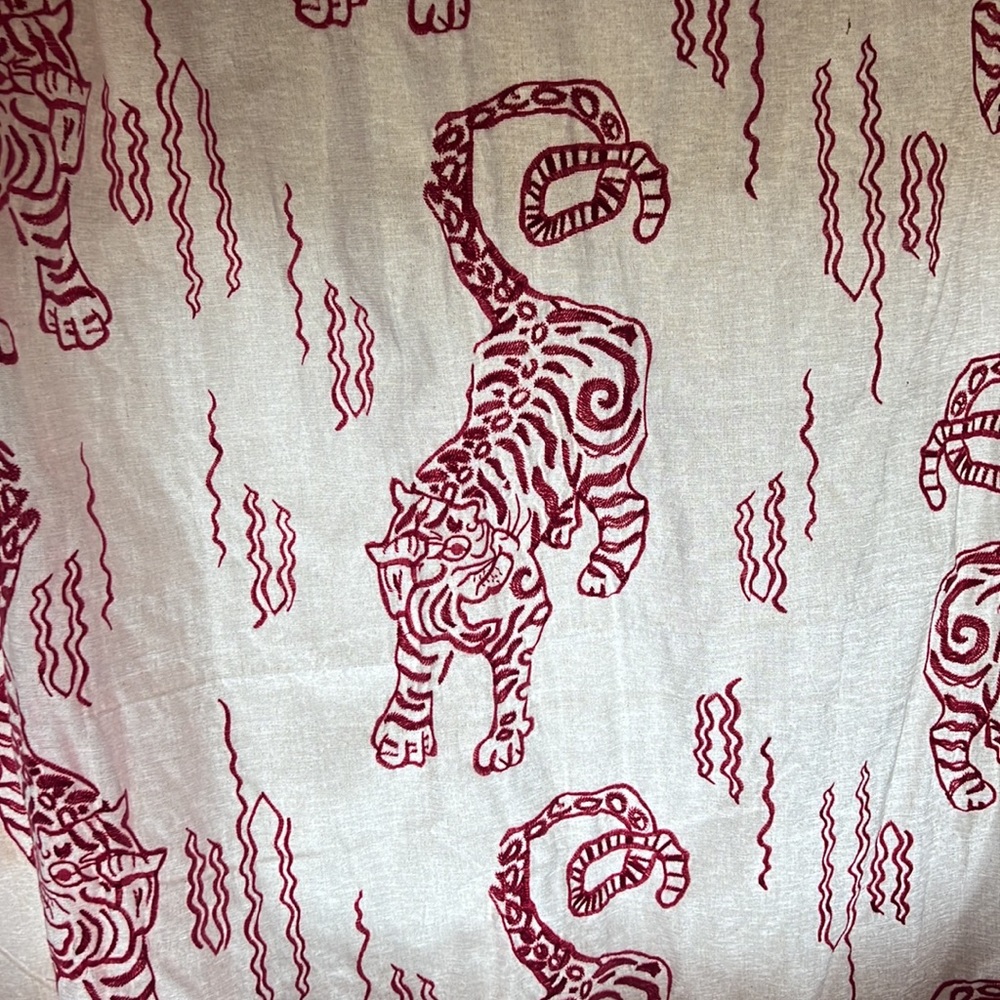 Brand new Anthropologie Tiger curtains! Pink in color 50”x63”. - Picture 2 of 7